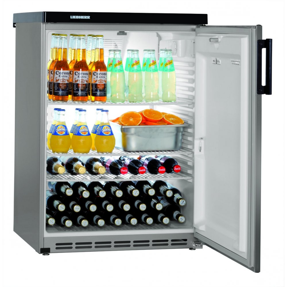 LIEBHERR FKvesf 1805 gross 180 liter tabletop refrigerator with full door, grayrm. with door